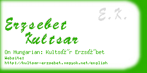 erzsebet kultsar business card